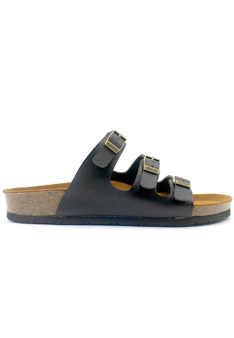 Ely - Black Sandals & Flip Flops