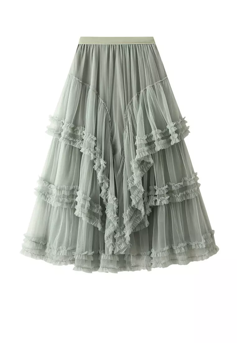 Multi-tiered Tulle Tiered Skirt AF1298