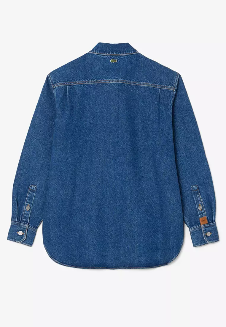 Buy Lacoste Oversized Denim Jacket 2026 Online | ZALORA