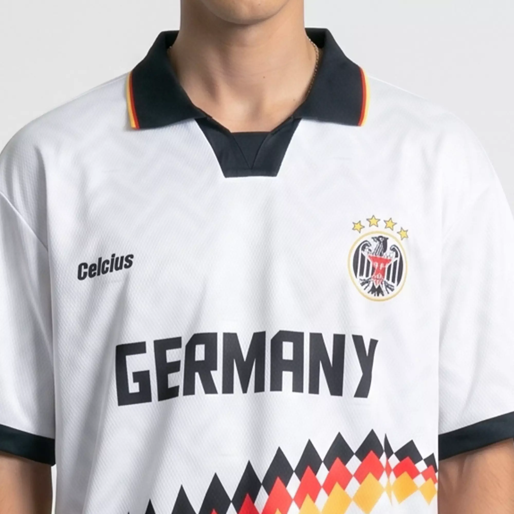 CELCIUS German Waving Flag Jersey LIN001927C Off White