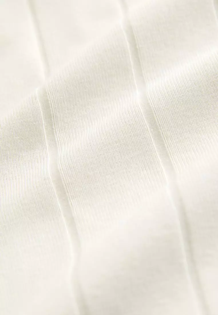 Modal Cotton Ribbed Textured Smart T-Shirt