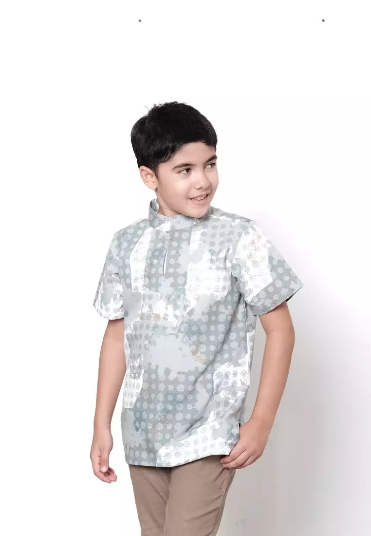 BIA x Isel Fricella - Tazo Mint  Kemeja Anak - Edisi Denmark - Sarimbit