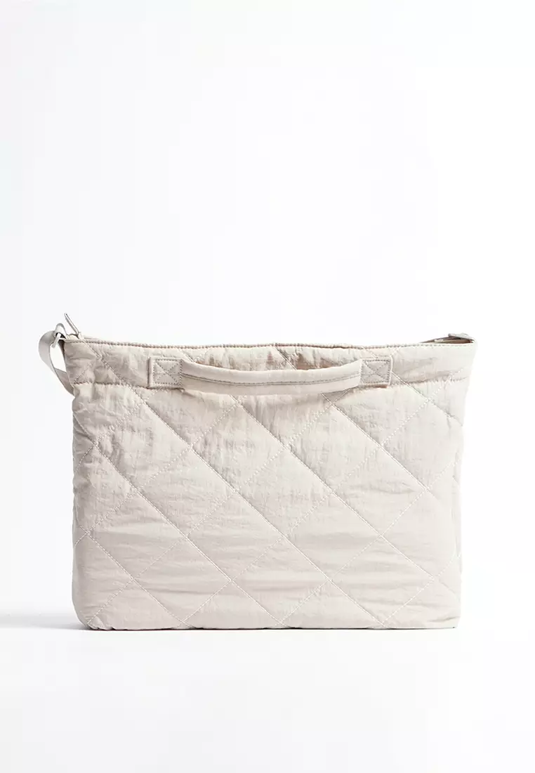 Quilted messenger bag sales