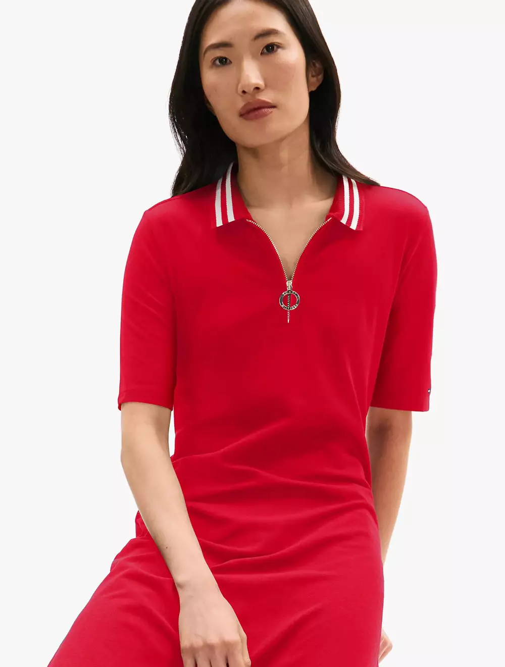 Tommy Hilfiger - Zip Polo Midi Dress - Red