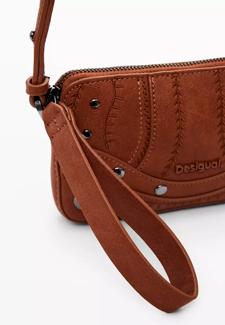 Medium embroidered crossbody purse