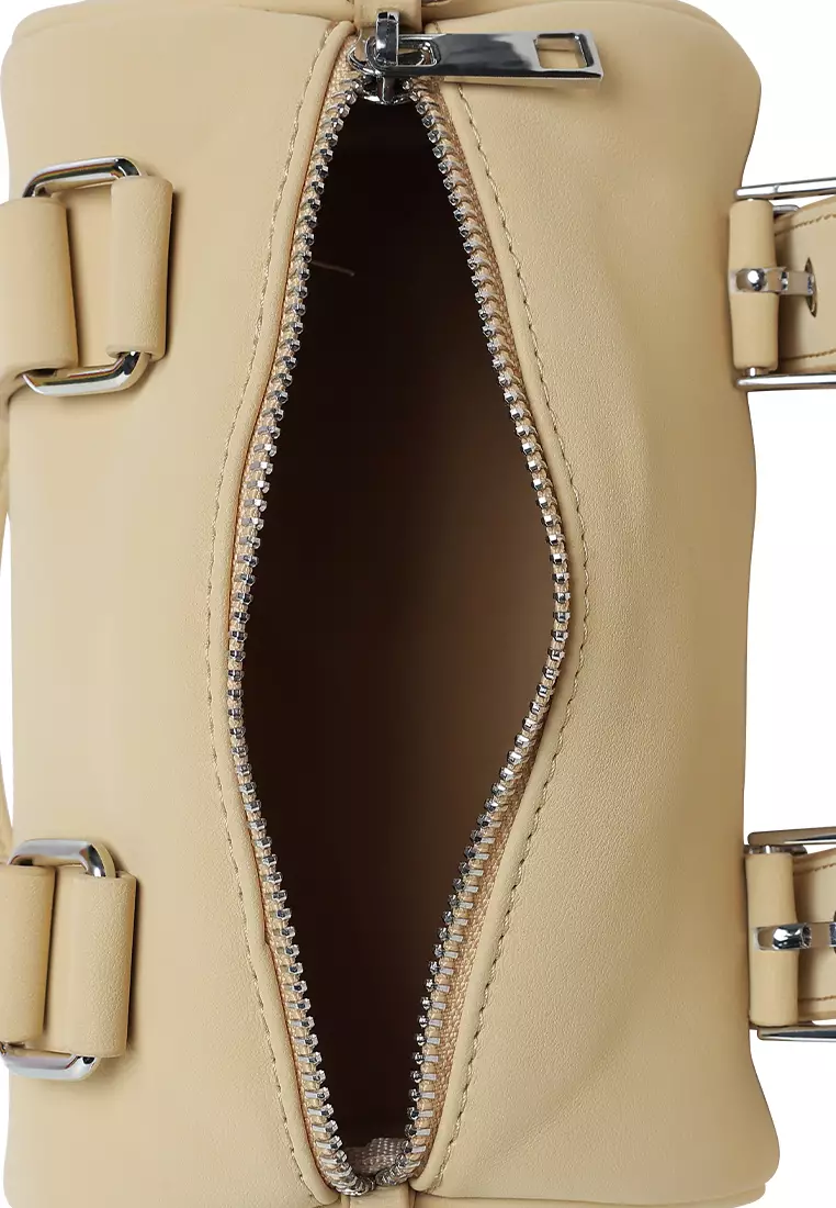 Tas Tangan Mini Silinder Warna Nude