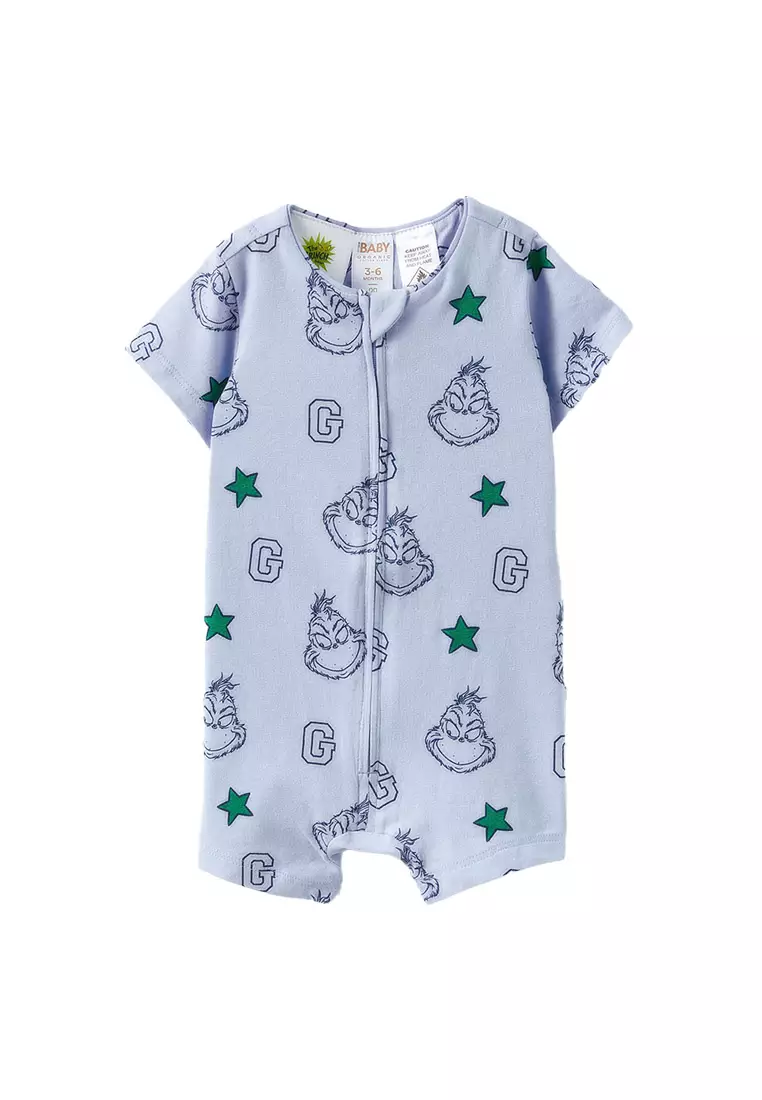 Licensed Short Sleeve Zip Romper