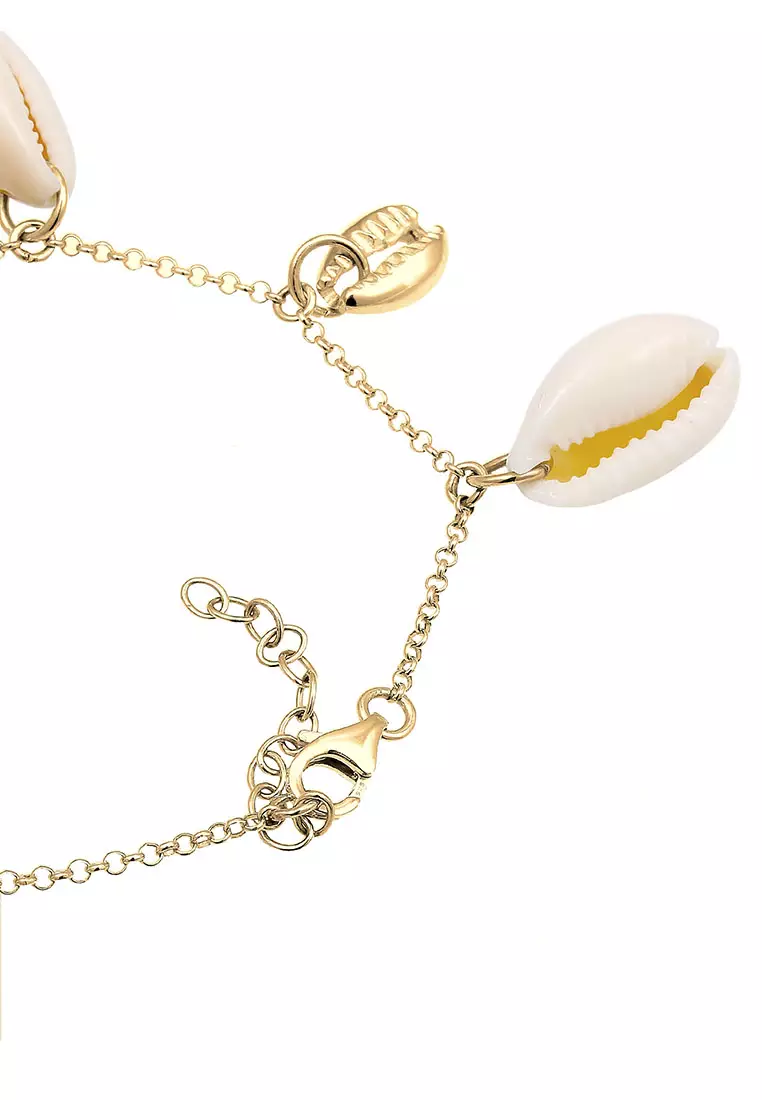 Bracelet Real Cowrie Shells Summer Plated