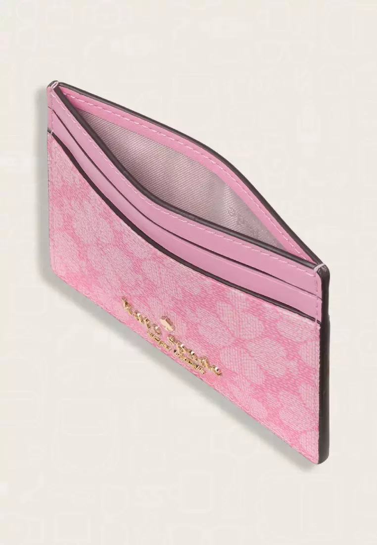 Kate Spade Boxed Spade Flower Small Slim Card Holder Parisian Rose Multi