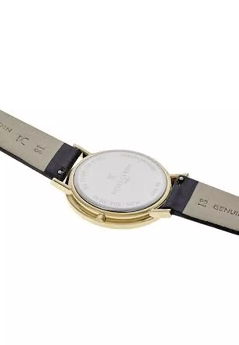 Jam Tangan Wanita - Wanita Pierre Cardine Belleville Simplicity Black Leather Watch CBV.1009