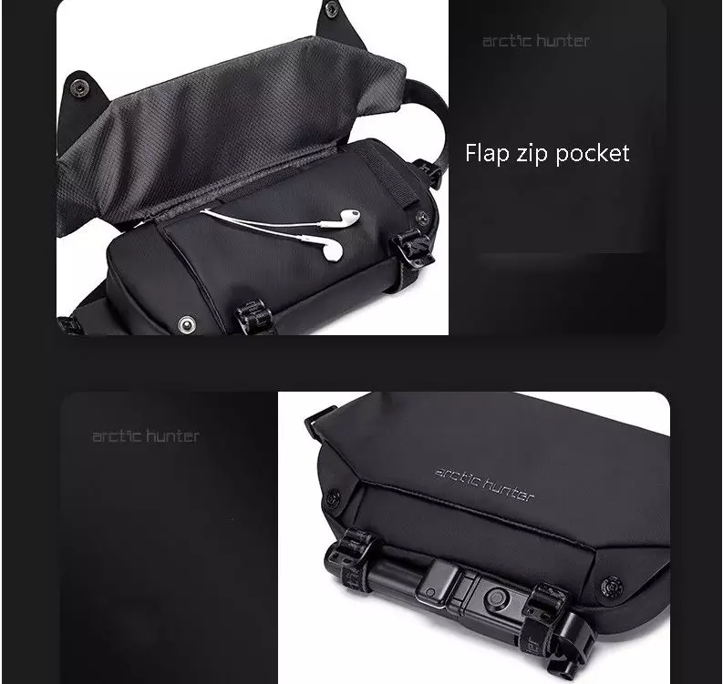 Arctic Hunter YB00047 Tas Selempang Pria WaistBag Pria Sling Bag Pria - BLACK