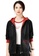 Its Me black and red Fashion Color Block Hooded Denim Jacket EB260AAA2ACC7FGS_2