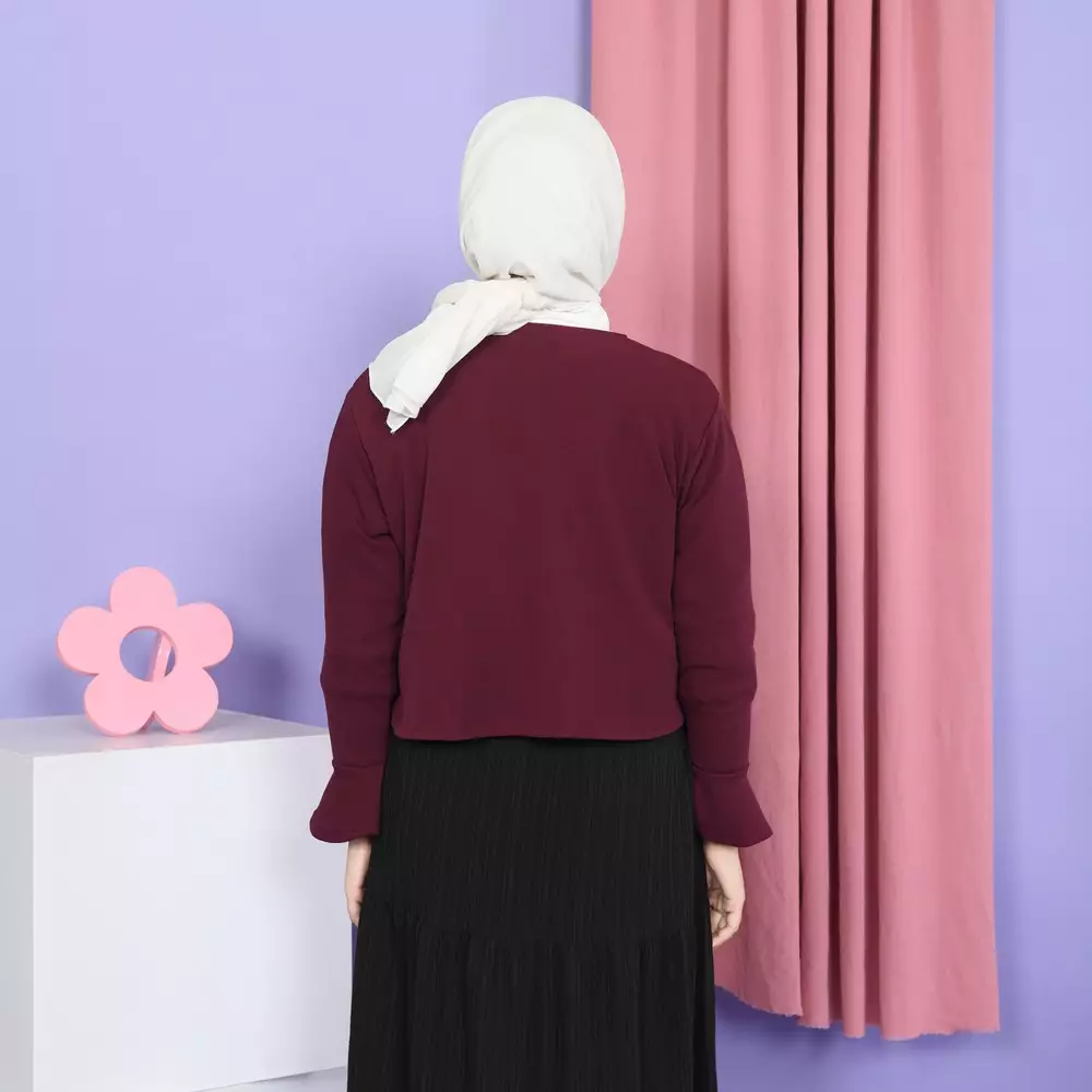 Rose Cardigan - Maroon M19783 R45S1