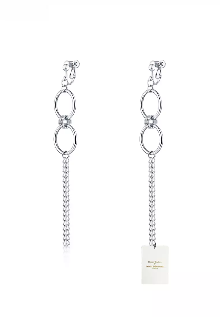 Chain clip top on earrings