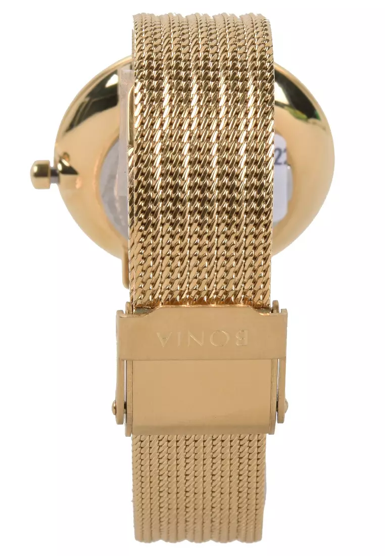 Bonia Sapphire - Jam Tangan Wanita - Gold - Stainless Steel Bracelet - BNB10544-2222