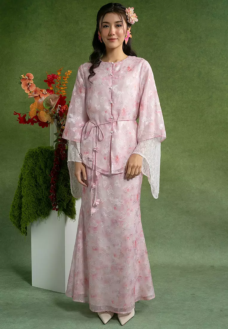 Elena Recycled Polyester Kebaya with Belt Set