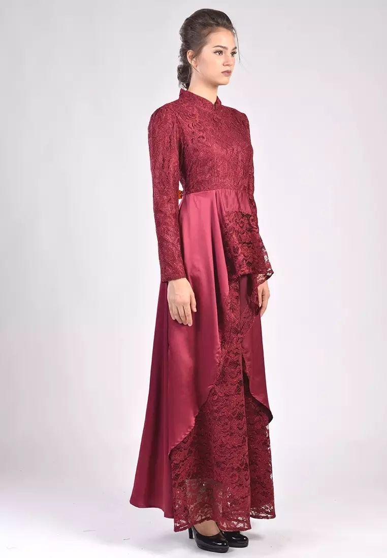 Zetaa Gamis Brokat Satin