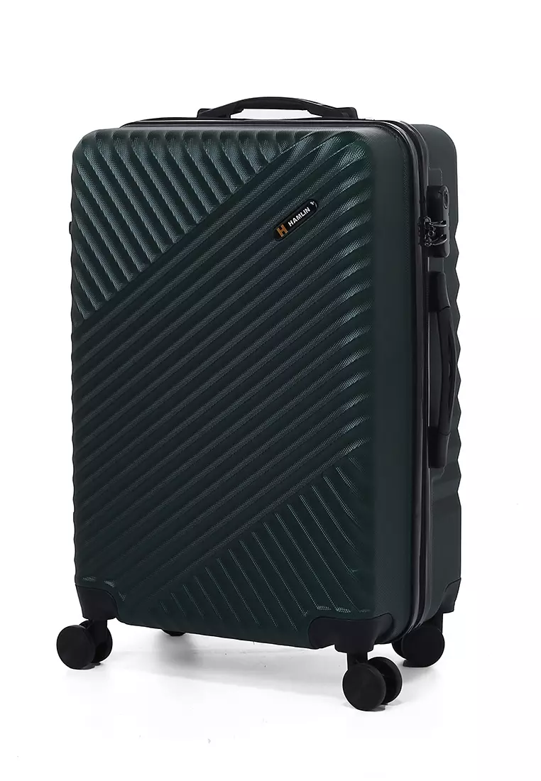 Austin Koper Unisex Size 24 Inch Travel Bag Large Compartment Material Fiber ABS ORIGINAL - Dark Green