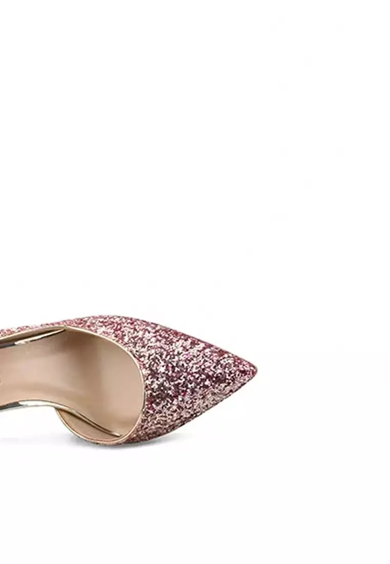 10CM Sequins Wedding High Heels D06-l