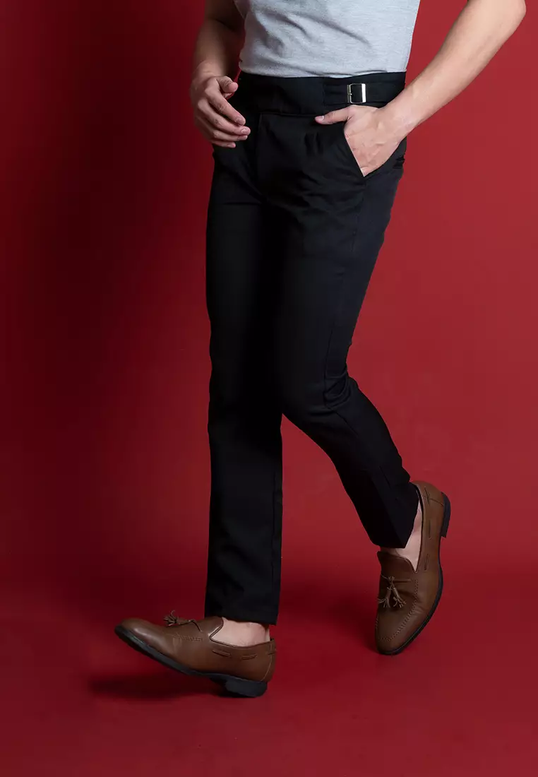 Houseofcuff Celana Panjang Formal Gurkha Pants High Waist Hitam
