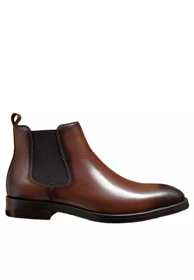 Polished Grain Leather Chelsea Boot MK6008 1