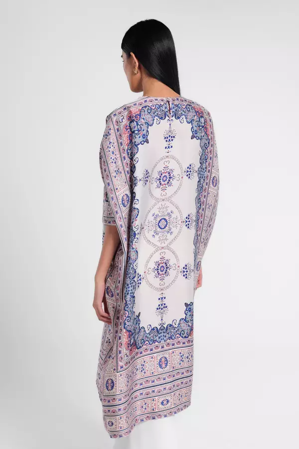 MINIMAL - Chyara - Kaftan Motif Etnik - Navy