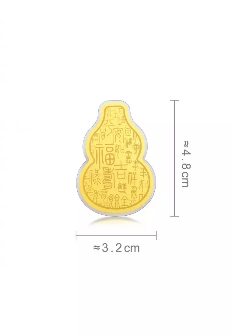 Chow Sang Sang 999 24K 純金 スピリチュアル ドリームキャッチャー ミニ チャーム ブレスレット 女性用 92448C, 17