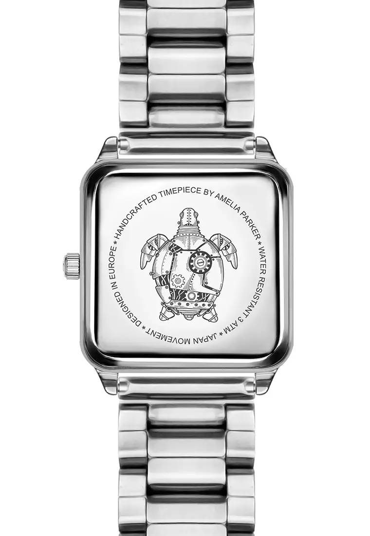 Amelia Parker Night Voyage Silver Link watch