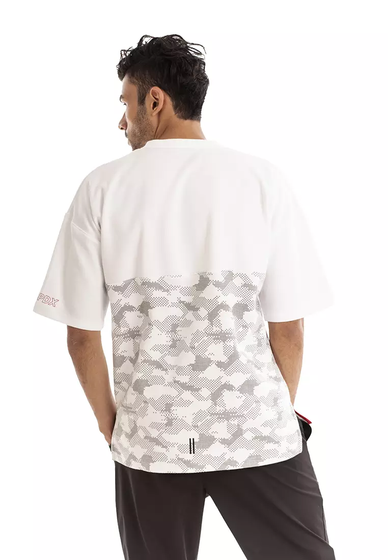 Buy RYZ RYZ Mid pattern White Short Sleeve Sweat T Shirt. 2024