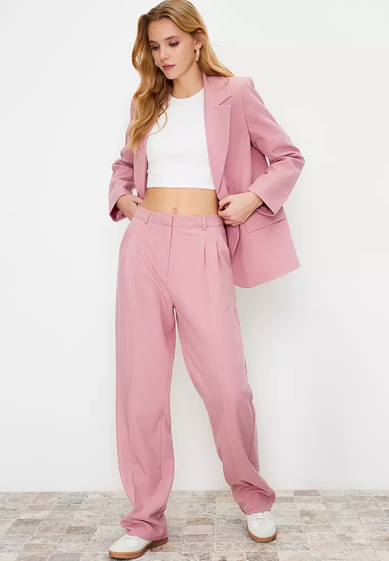 High Waist Wide Leg Trousers