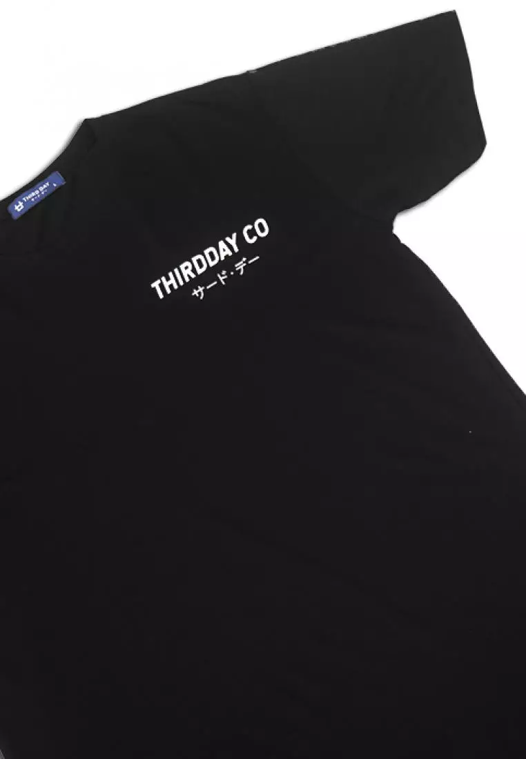 MTC77A thirddayco hansief breast blk T-shirt Hitam