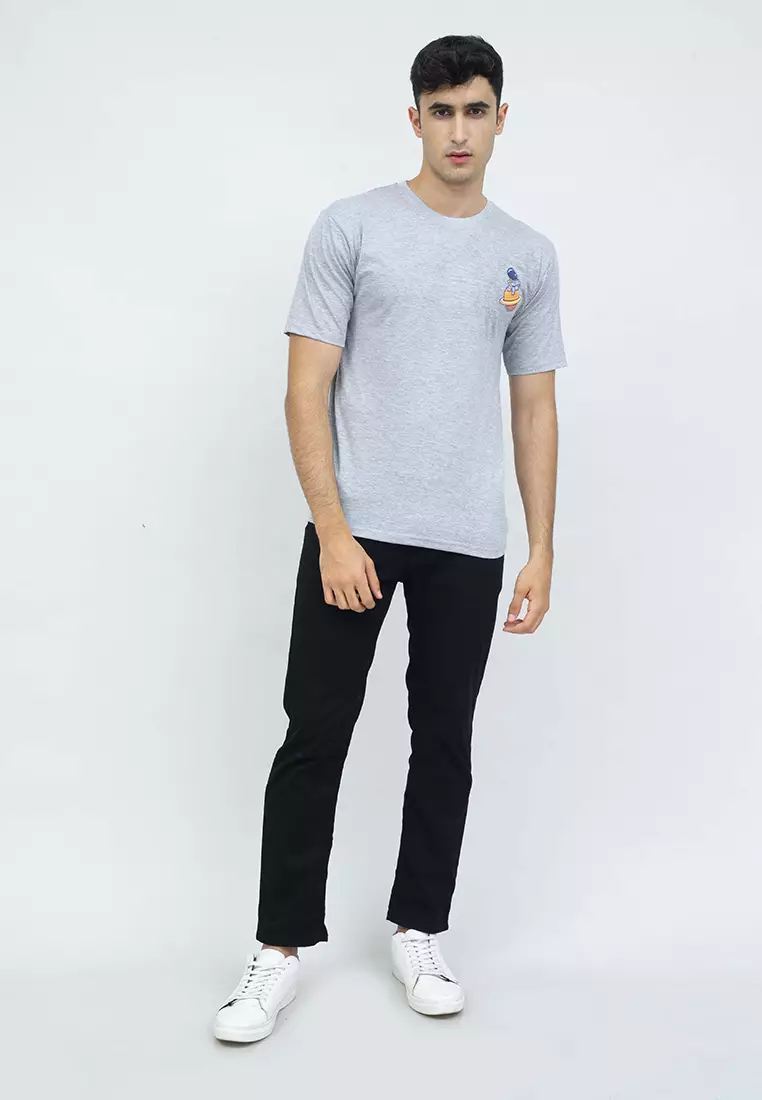 kaos pria lengan pendek Grey Some Space houseofcuff X little fresco