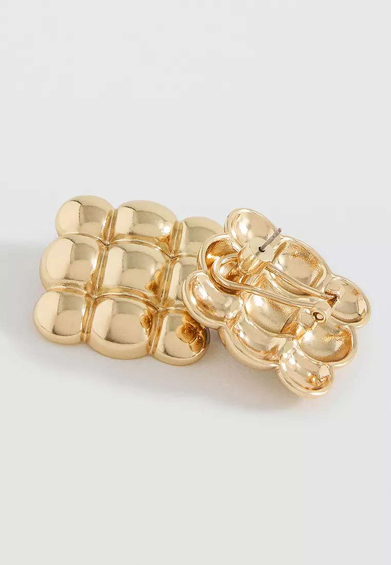 Embossed Square Earrings