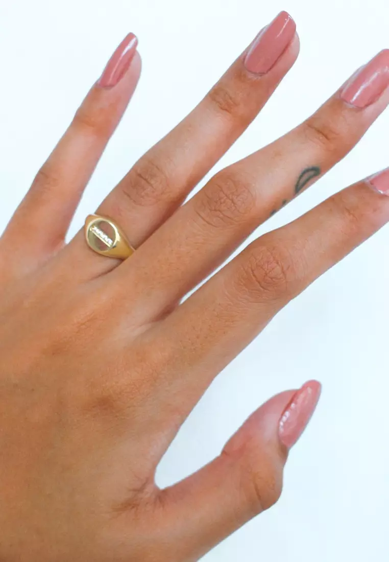 Line Signet Ring 18k Gold