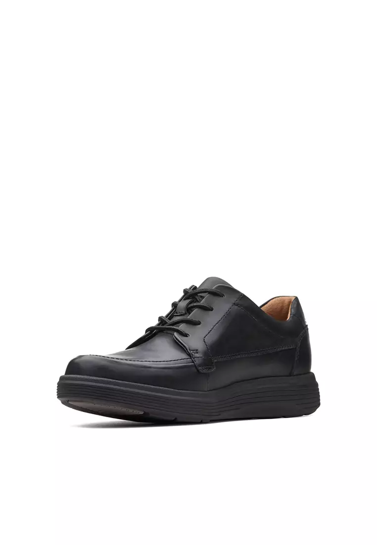 Mens Un Abode Ease Slip On shoes - Black Leather