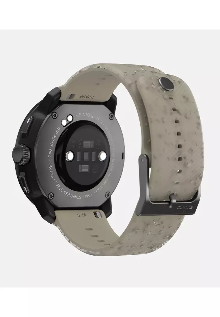 SUUNTO RACE S - Jam Tangan Smartwatch Pria - Amoled Gravel Gray Silicone Strap - SS051093000