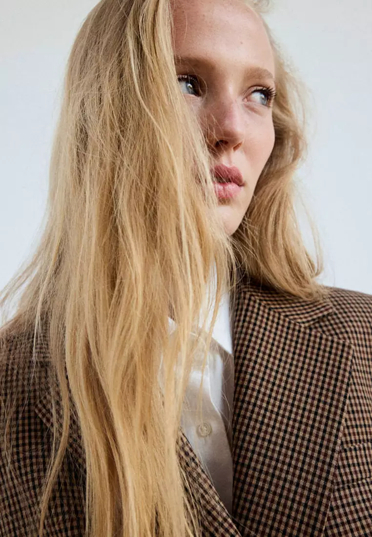 Houndstooth Jacket With Lapels