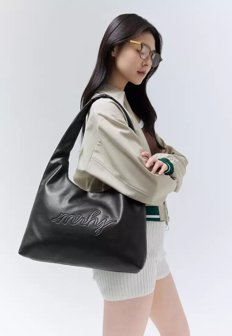 MILAN Vegan Leather Shoulder Bag Black