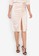 ZALORA OCCASION beige Ruched Split Hem Skirt 5FB8BAAD71A1BFGS_1