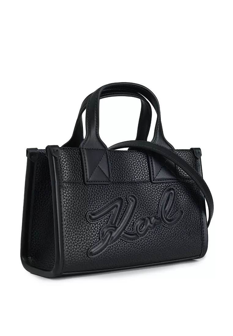 Square Grainy Small Tote Bag