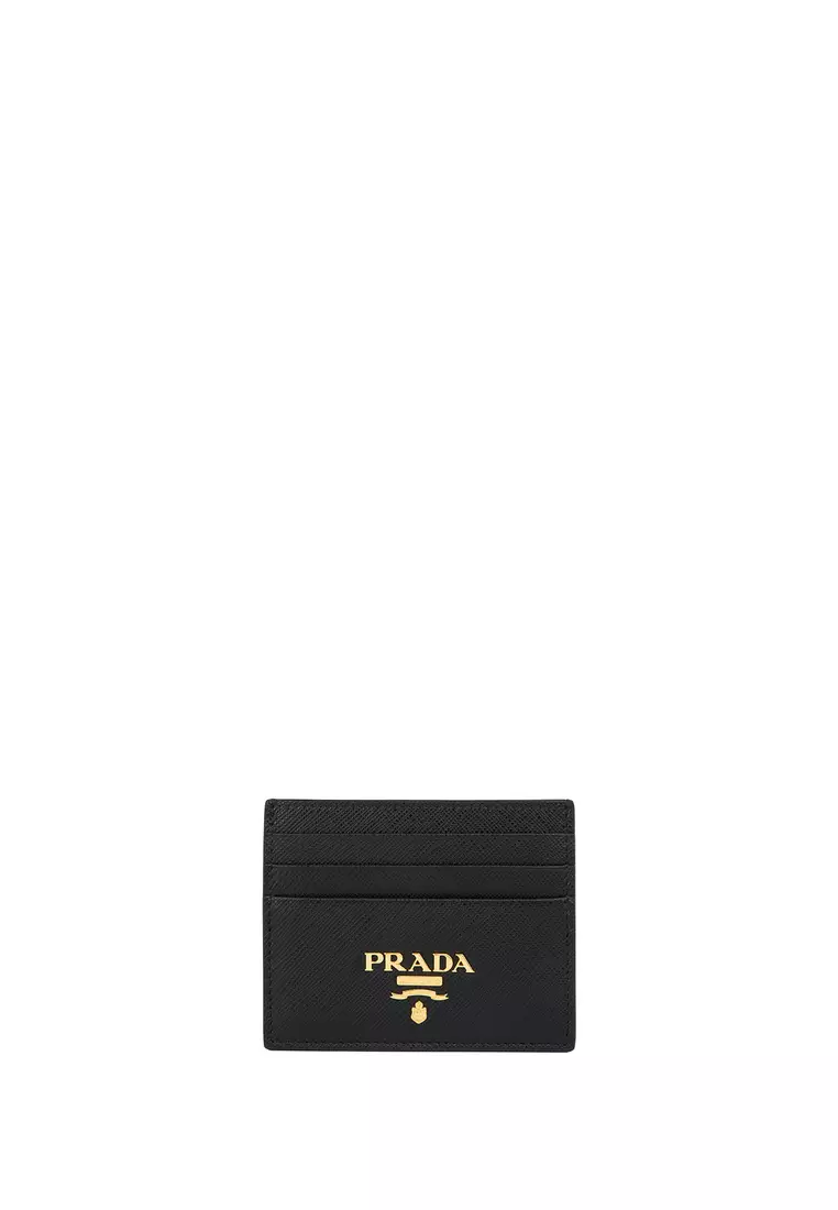 Shop PRADA 2023 SS Saffiano leather card holder with shoulder strap 1MR033  by Fujistyle