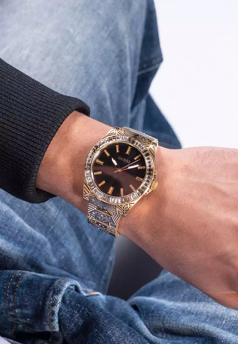 Guess Gents Watch Gold THRONE - GW0496G2