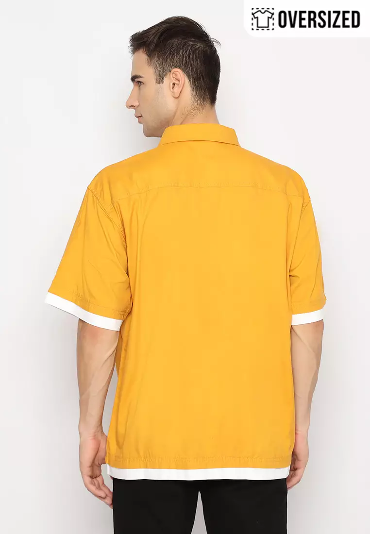 RBJ Kemeja Kombi Oversized Gold Pria