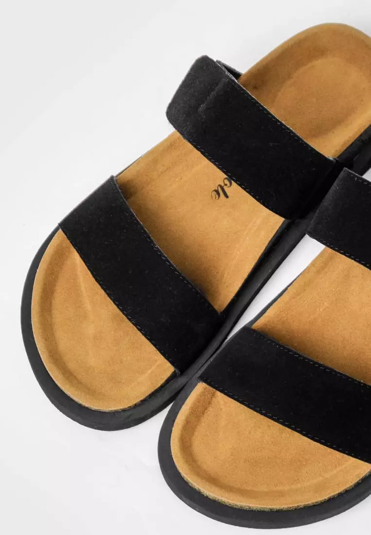 Pamole Sandal Wanita Kekinian Sendal Flat Wanita Sendal Wanita - Asta Series - Hitam