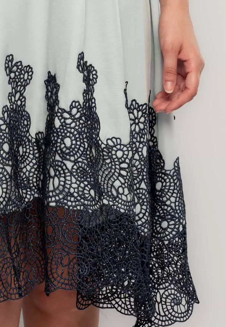 Natalie A-line Dress with Lace