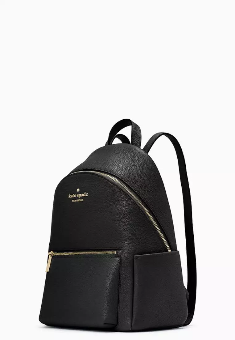 Kate Spade Leila Pebbled Leather Medium Dome Backpack Black