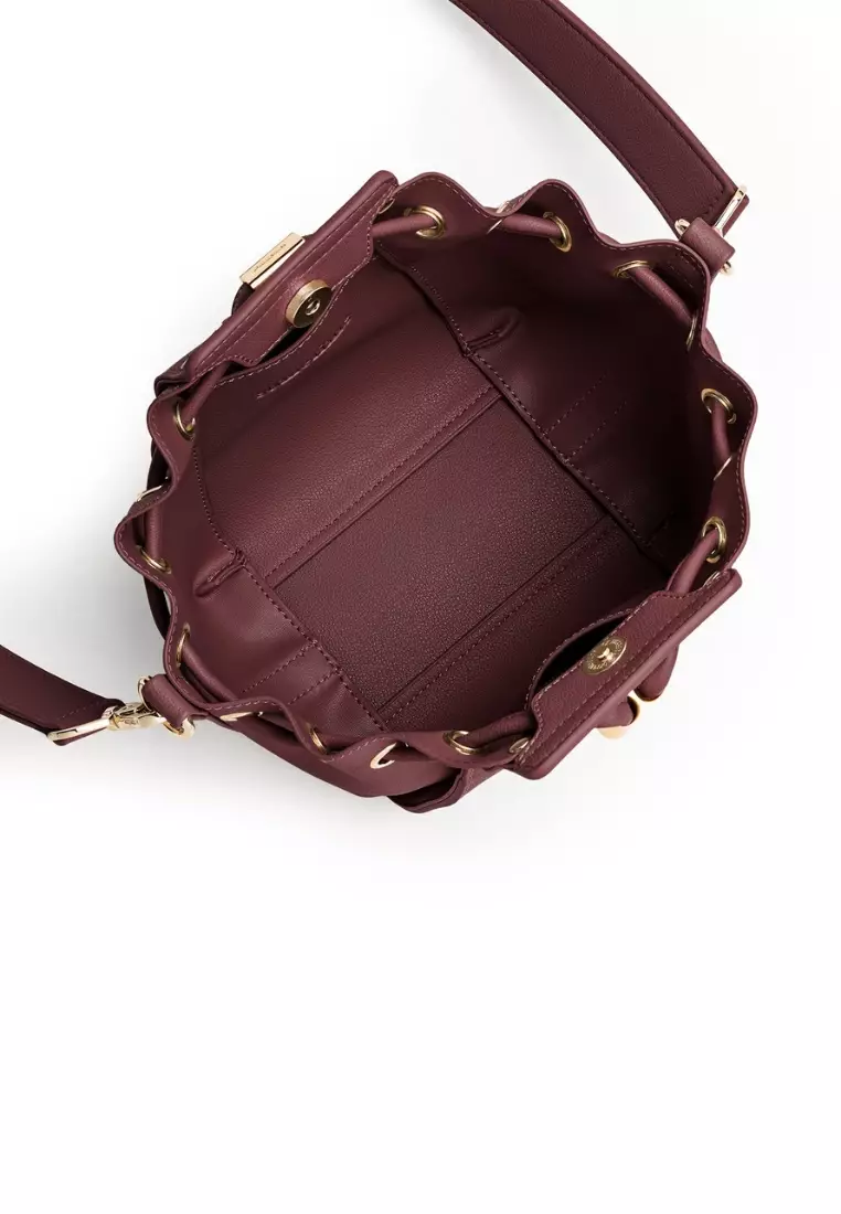 Esbucket Mini Bucket Bag - Blood Red