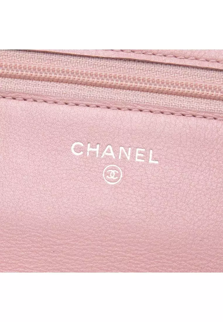 Pre-Loved Chanel Cc Caviar Wallet On Chain