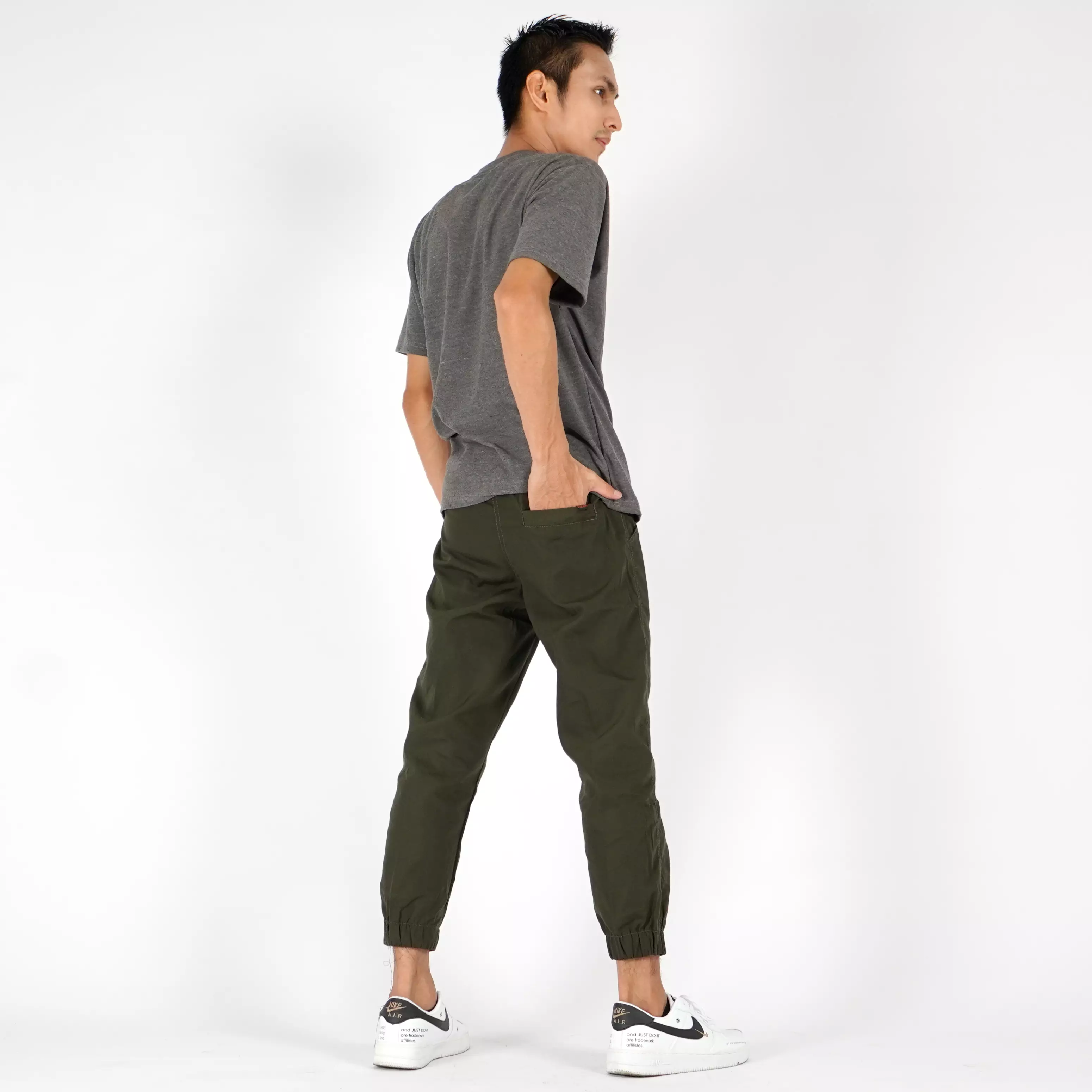 OKECHUKU Ichsan Celana Sirwal Jogger Pangsi 3/4 Slimfit Fashion Casual Pria