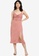 Abercrombie & Fitch pink Cinch Front Midi Dress 0E3AFAAB0A869CGS_7